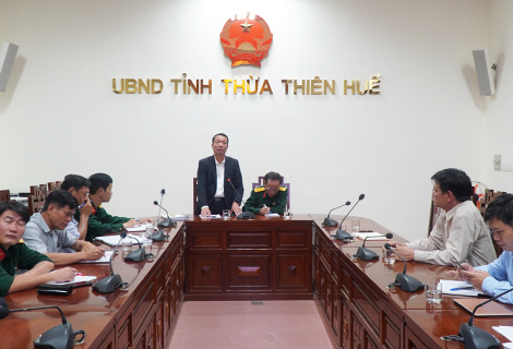 Phó Chủ tịch UBND tỉnh Phan Thiên Định phát biểu kết luận tại buổi họp 