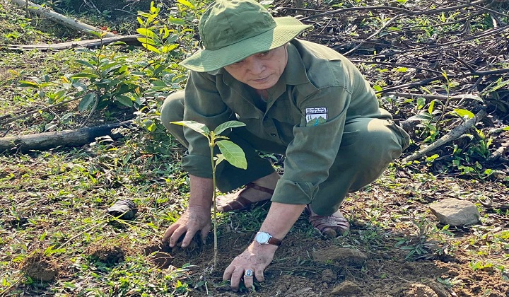 Trồng cây bản địa vào sáng 21/3