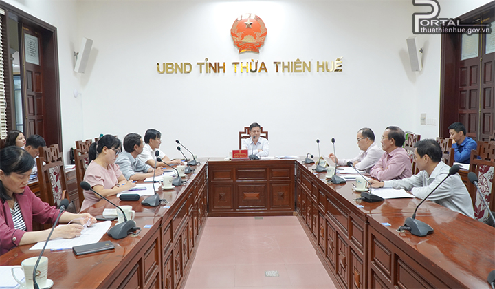 Phó Chủ tịch Thường trực UBND tỉnh Nguyễn Thanh Bình chủ trì tại cuộc họp