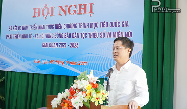 Phó Chủ tịch Thường trực UBND tỉnh Nguyễn Thanh Bình phát biểu tại hội nghị