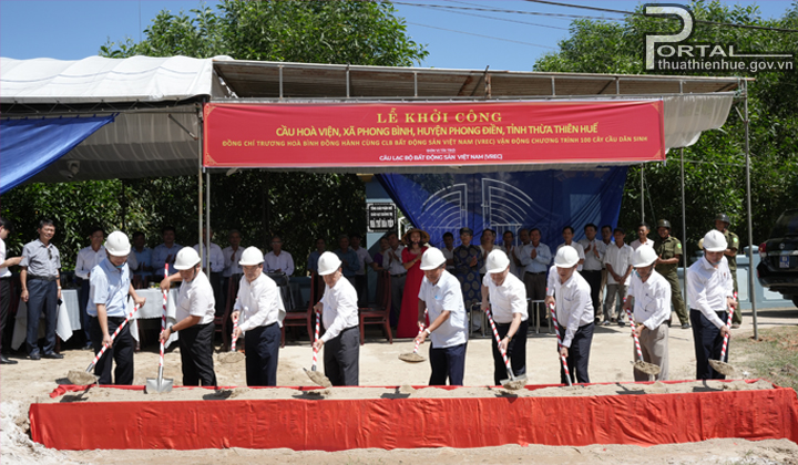 Nghi thức khởi công Cầu Hòa Viện